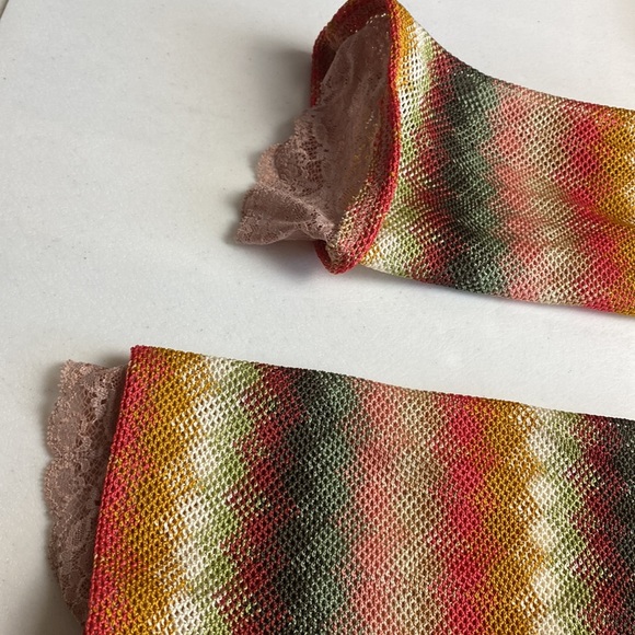 Free People Sierra Woven Diamond Print Over-the-Knee Socks, Colorful - Picture 9 of 12